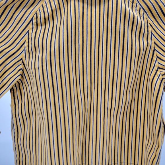 Vintage Yellow Navy Blue Striped Horseshoe Button Western Blazer Girls Size 6 - Picture 14 of 14